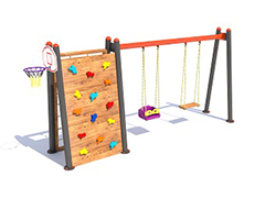 18-50982-Ahşap Tırmanmalı Park Salıncak (Potalı)